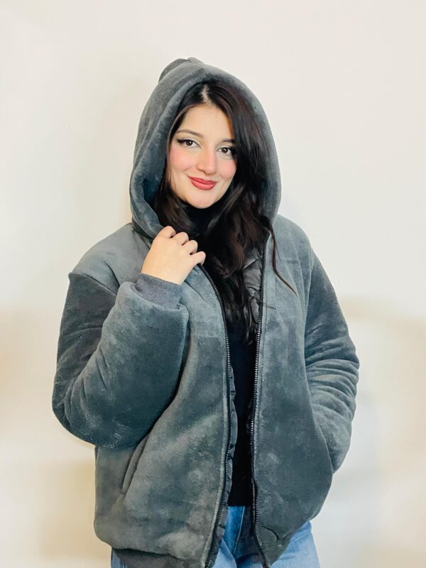 Korean Fur Jacket (Grey)